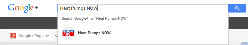 You can search for Heat Pumps NOW on Google Plus.