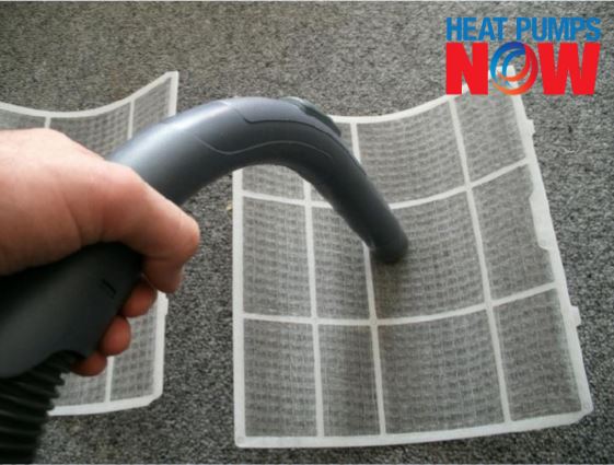 Gently vacuum your heat pump's air filters.